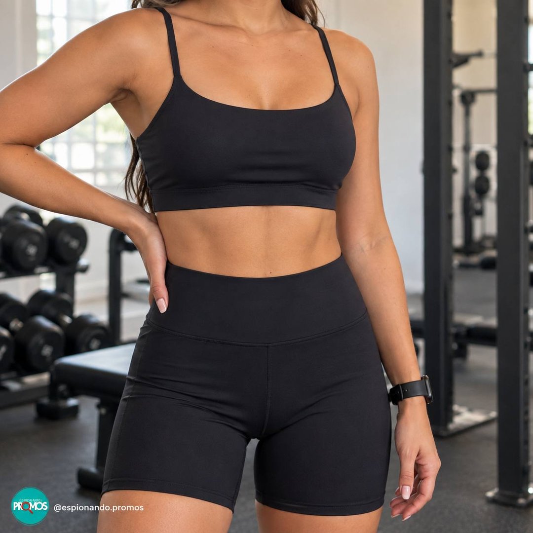 Conjunto Top Shorts Academia Fitness Virginia