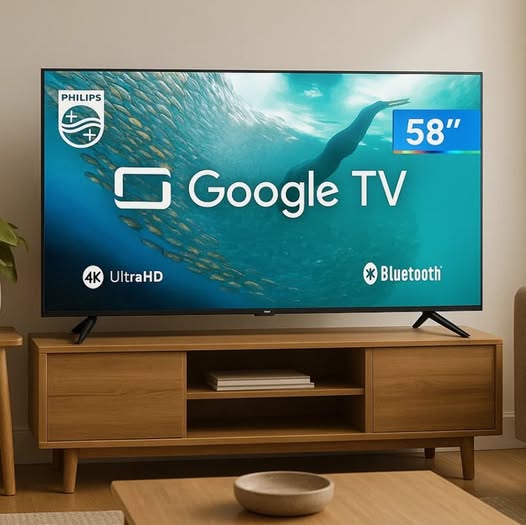 Smart TV 58" Philips 4K UHD D-LED HDMI USB Bluetooth Google Assistente Comando de Voz