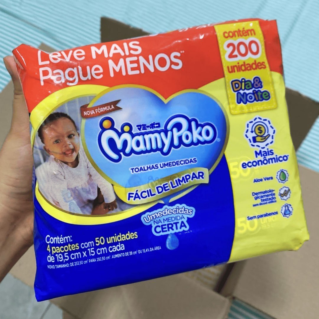 MamyPoko Lenços Umedecidos Dia&Noite 200 Unidades