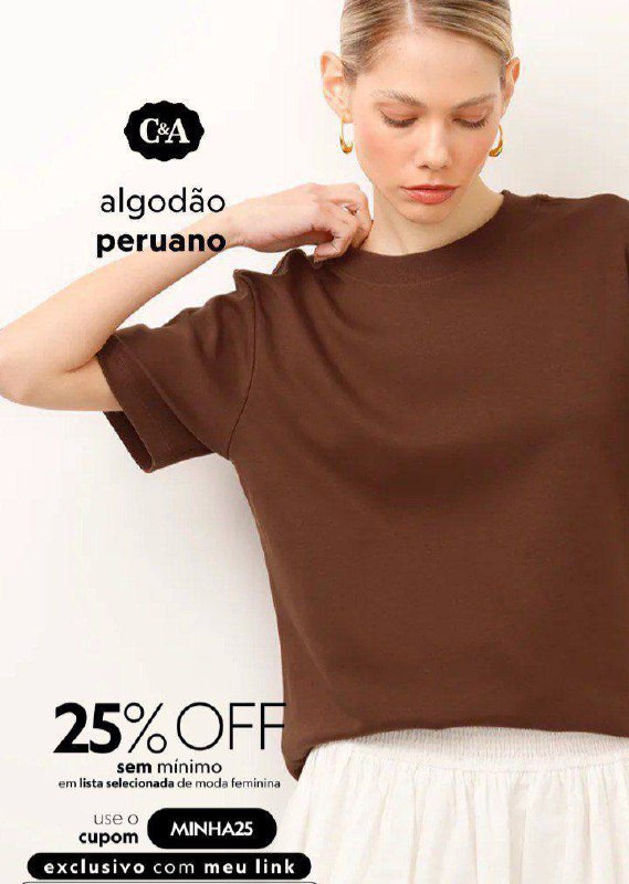 Conforto e sofisticação! Aposte no algodão peruano da C&A