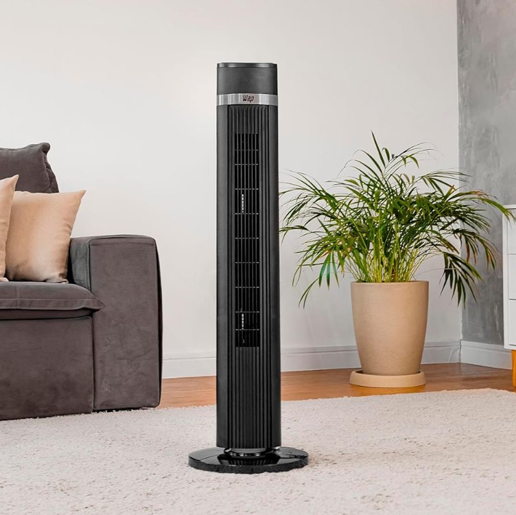 WAP Ventilador de Torre AIR SILENCE com 4 Ní­veis de Velocidade, Time de até 15 Horas e De...