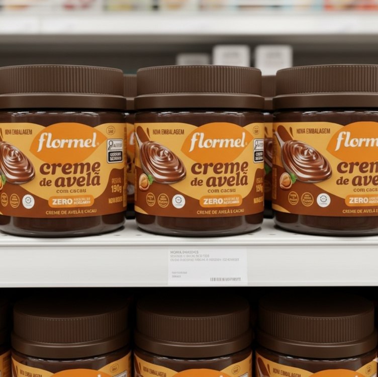 Creme de Avela com Cacau FLORMEL Zero Açúcar - 150 Gramas