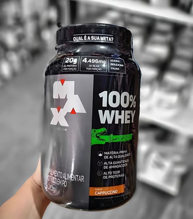 100% Whey (900g), Cappuccino, Max Titanium