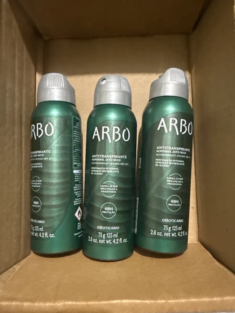 Kit Arbo: Desodorante Antitranspirante 75g (3 Unidades) Fragrância Fougère Fresco