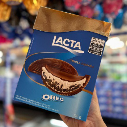 Ovo de Páscoa Tripla Camada Lacta Oreo - 320g