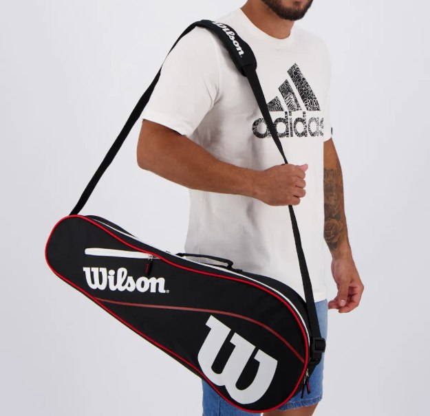 Raqueteira Wilson Esp Advantage X3 Modelo Novo Lançamento - Preto