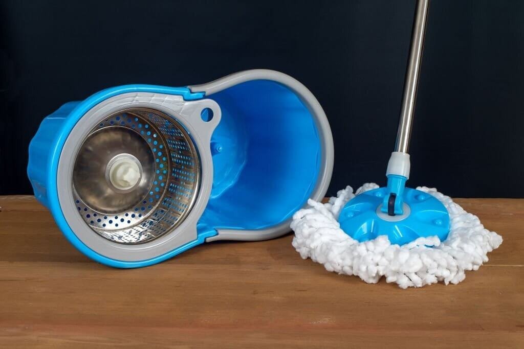 Esfregao Mop Giratorio 8 Litros Cesto Inox 2 Refil Pro Unica