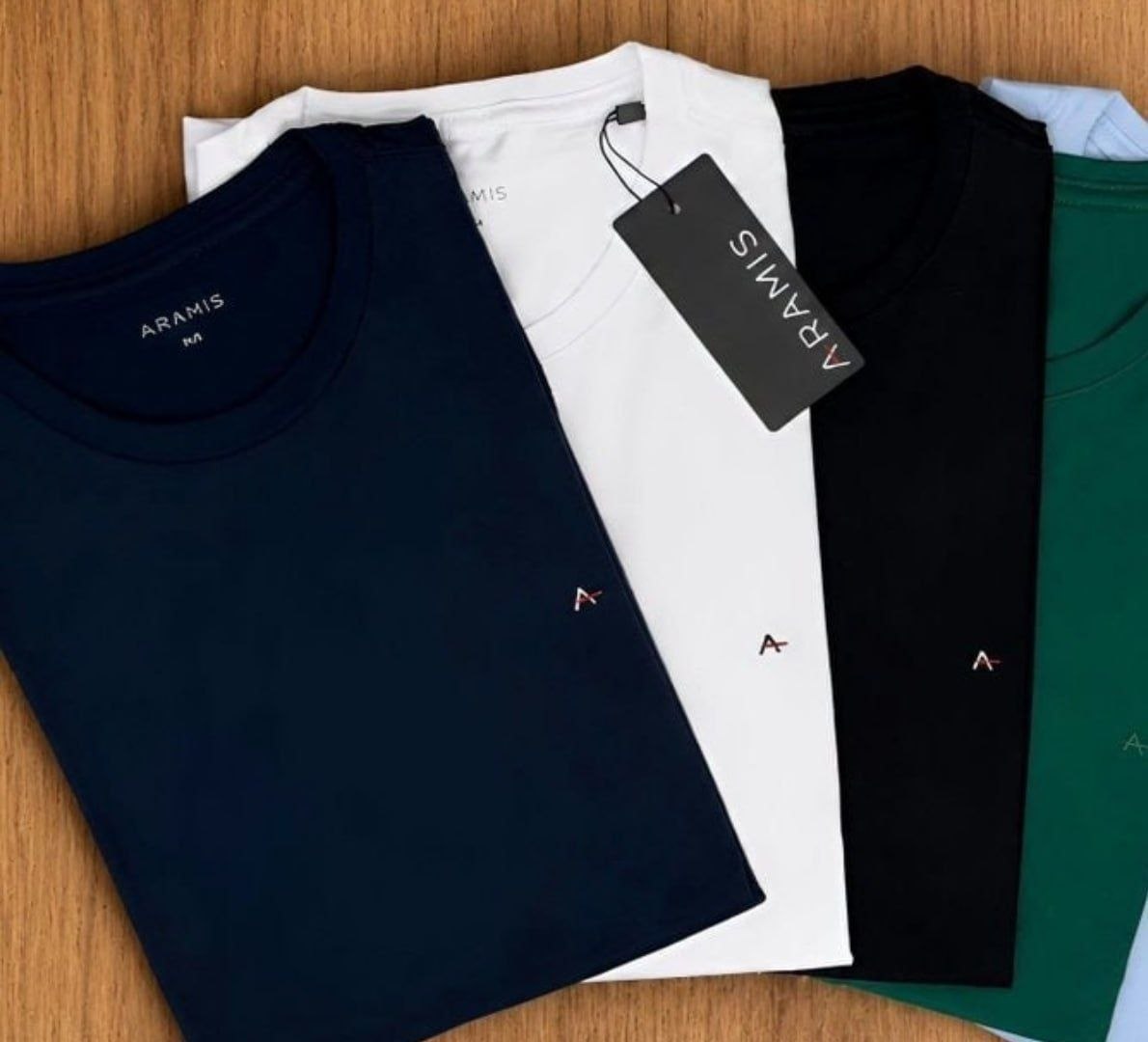 Kit Camisetas Aramis Preta/branca/azul Marinho - Original