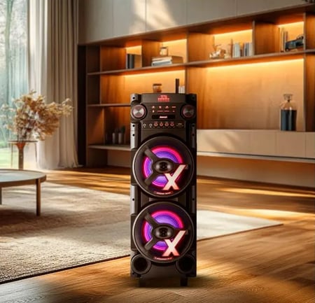 Caixa de Som Torre AMVOX ACA 1000 NEW X - Bluetooth 1000W RMS Amplificada