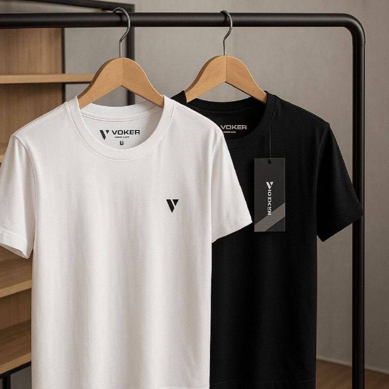 Camiseta Masculina Camisas Slim Voker 100% Algodão Atacado