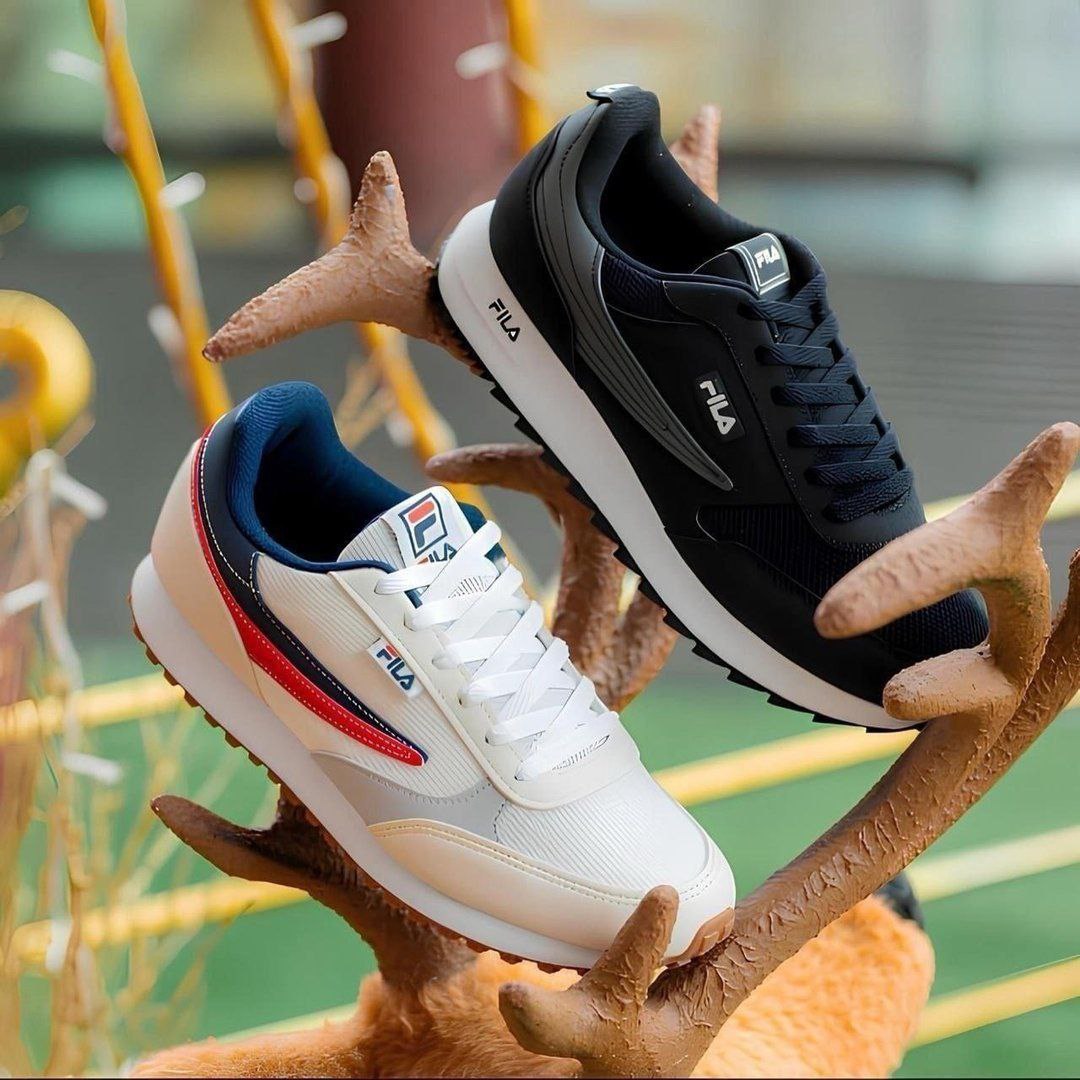 Tênis Masculino Renno Classic Fila Preto/grafite/branco Liso 41 Br