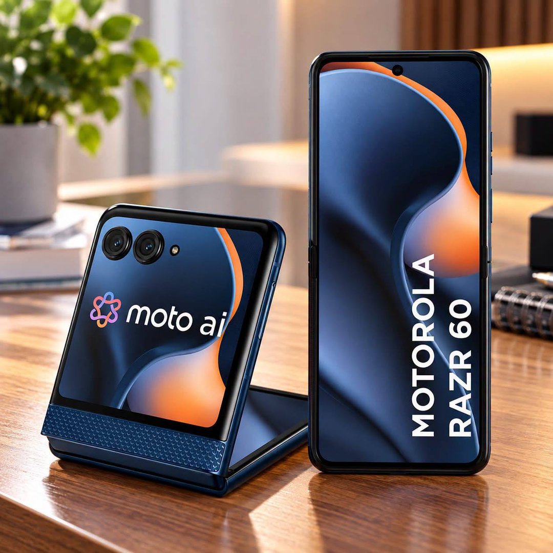 Smartphone Motorola Razr 60-256GB 12GB RAM+12GB Ram Boost Tela dobrável 6,9" pOLED e externa 3,6” Moto AI camera IP48 - Azul Marinho