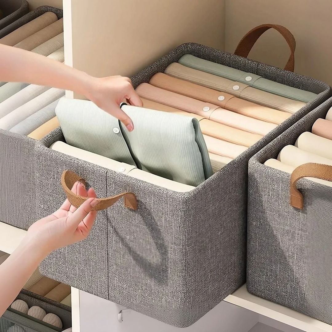 4 Caixas Organizadora De Guarda Roupa
