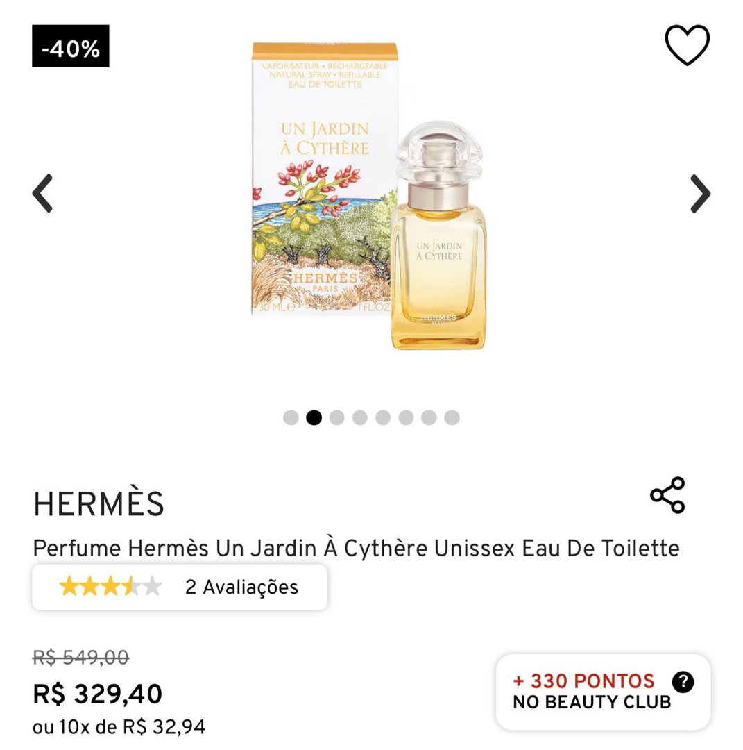 Perfume Hermès Un Jardin À Cythère Unissex Eau de Toilette