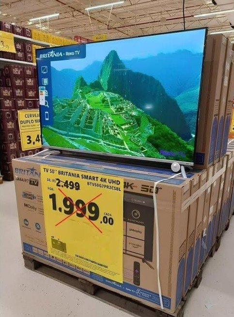 Smart TV 50" Britânia B50CRA Roku TV