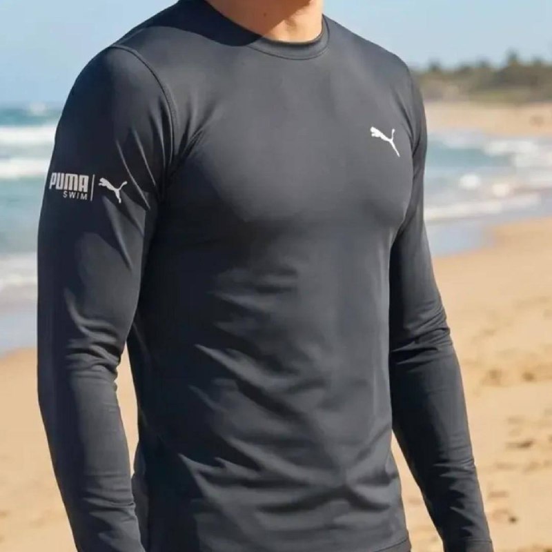 Camiseta Puma Térmica Manga Longa Proteção Uv 50+ Masculina