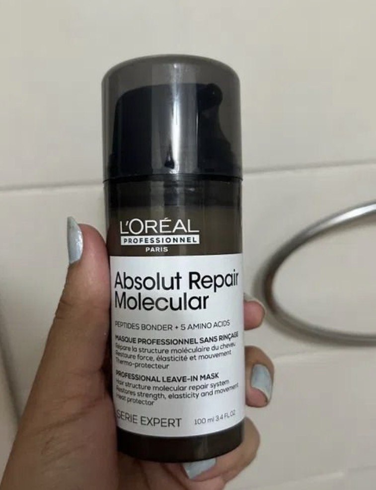 Leave-in L'Oréal Professionnel Absolut Repair Molecular, Repara e Restaura, Proteção Térmica, 100ml