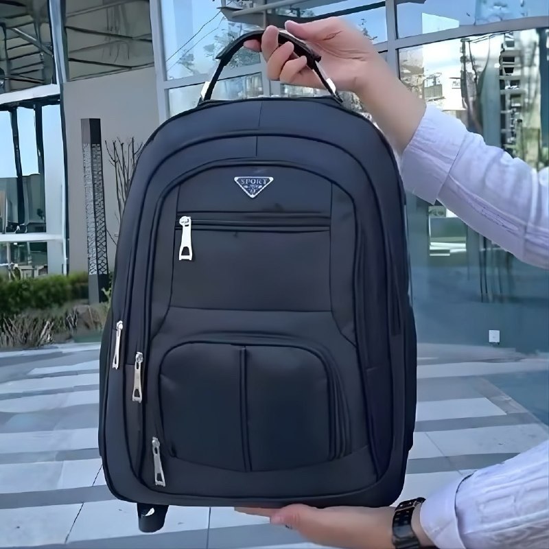 Mochila Masculina Impermeável Faculdade Alça Reforçada Preto Preto Liso