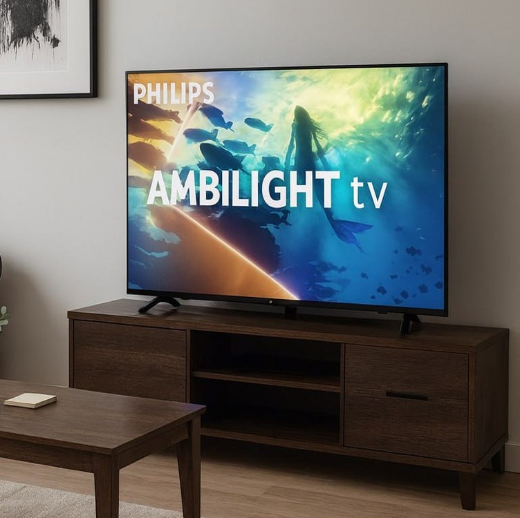 PHILIPS, Smart TV Ambilight 65" 4K, 65PUG8100/78, Comando de Voz, HDR10+/Dolby Atmos, VRR/...