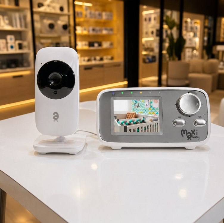 Babá Eletrônica Monitor 2.4 Sem Fio Zoom Baby On Maxi Baby 127/220v Branco
