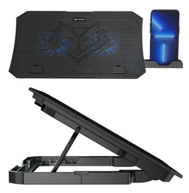 Base C3tech Refrigerada Para Notebook 15,6 2 Coolers Led Azul Preto