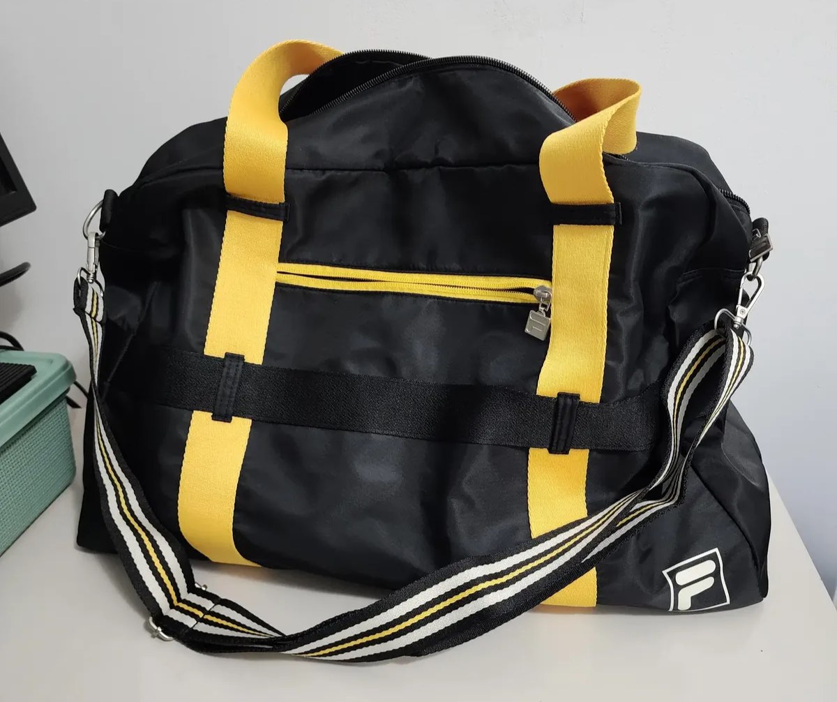 Bolsa Fila Social Club Alça Removivel 31,5L - Preto/amarelo