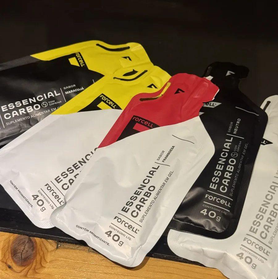 Forcell Gel Essencial Carbo 40g Sabor Variados Kit 5 Sachês