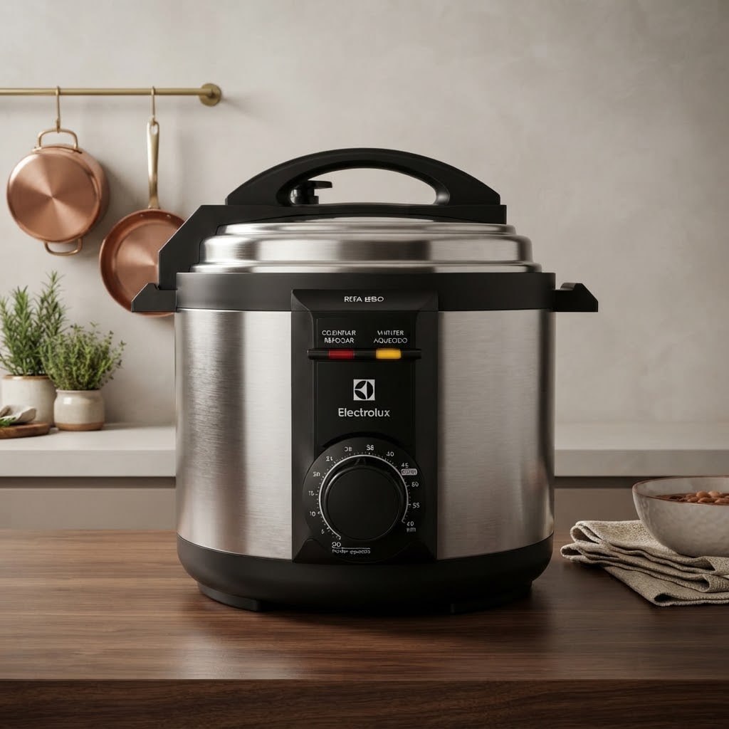 Panela de Pressão Elétrica Electrolux 5L Cor Inox Efficient por Rita Lobo PCE20