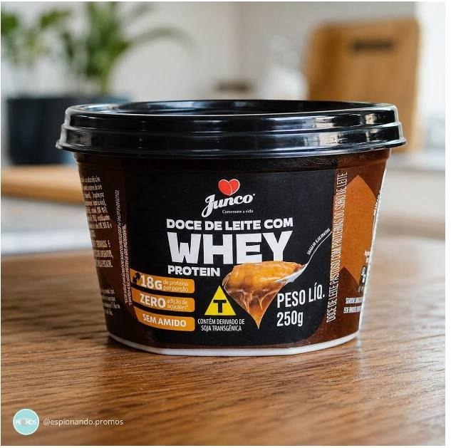 Doce de Leite Com Whey Zero Açúcar Junco 250g - 18g de Proteína