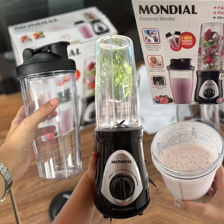 Personal Blender, Mondial, Preto/Prata, 300W, 220V - DG-01