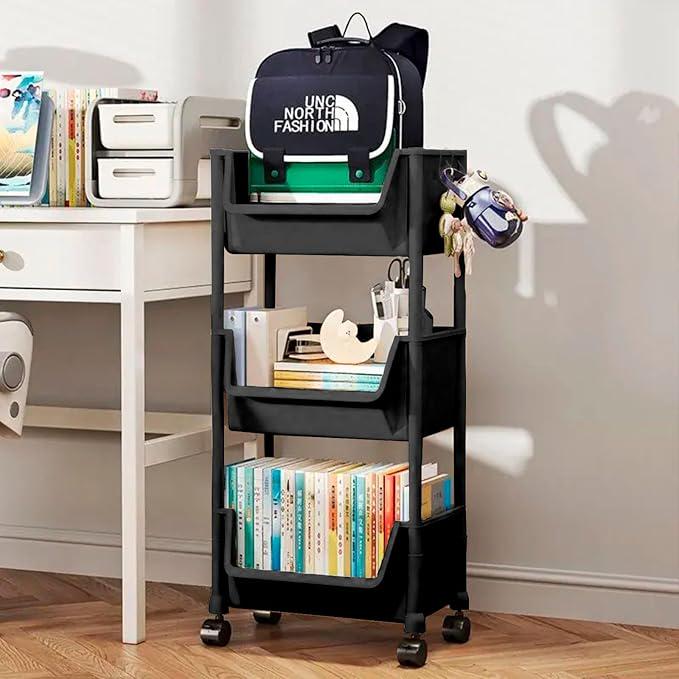 Carrinho Organizador Multiuso 3 Prateleiras com Rodinhas para Cozinha Banheiro Salão Manic...