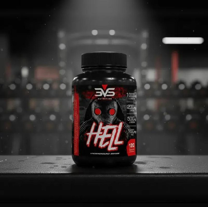 Hell Termogênico 120 Cápsulas - A Combinação Perfeita De 7 Ingredientes Com Cafeína, L-car...