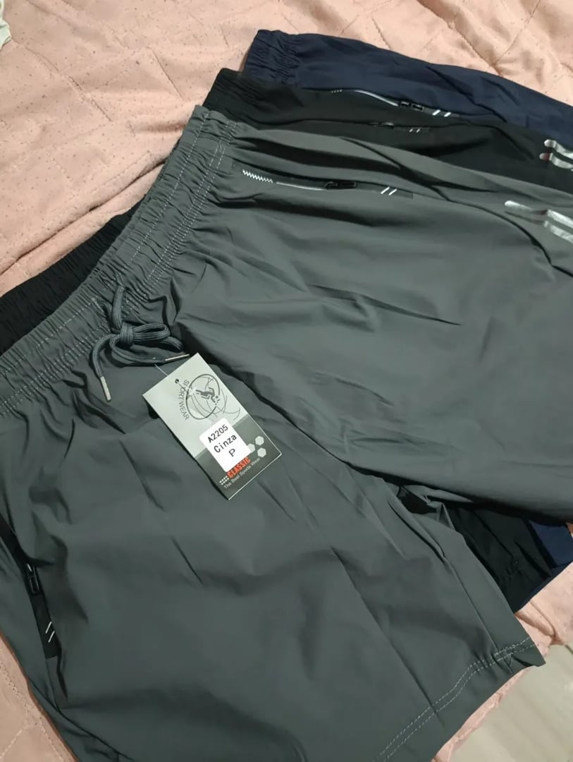 Kit 3 Bermuda Masculina Importada Seda  Secagem Rápida