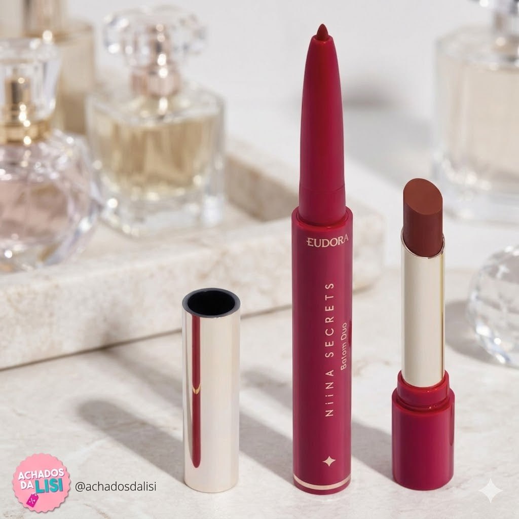 Niina Secrets Perfect Match Batom Duo Avelã 1,65g Marrom