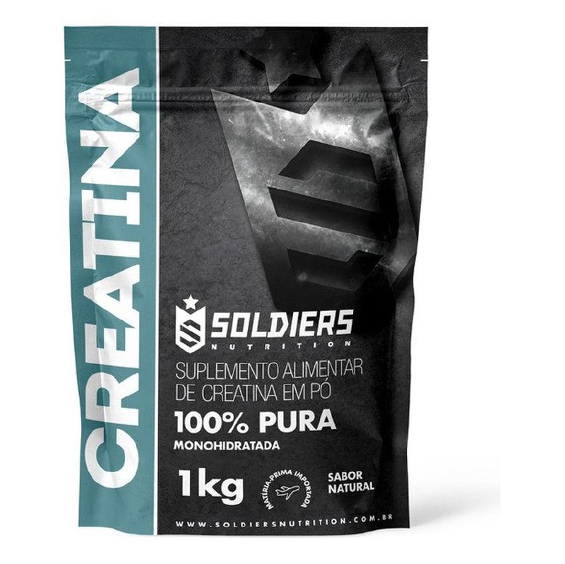 Creatina Monohidratada 1kg Soldiers Nutrition 100% Pura Importada Alta Performance Músculo...