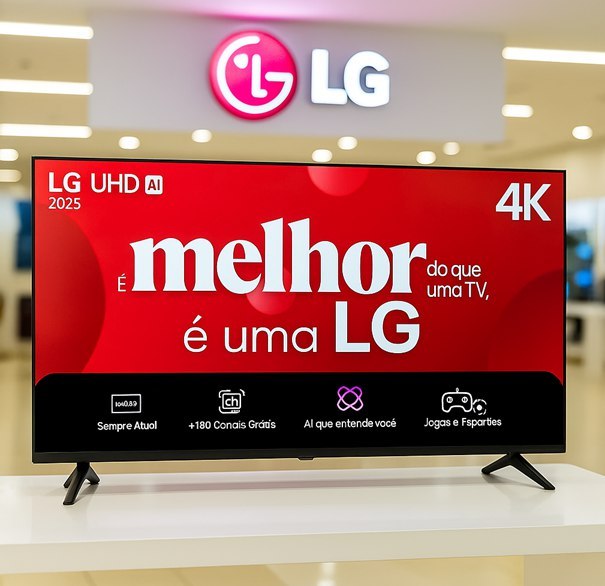 Smart TV 60" LG 2025 4K UHD HDMI USB AI Processor Gen8 Controle Smart Magic Alexa Comando ...