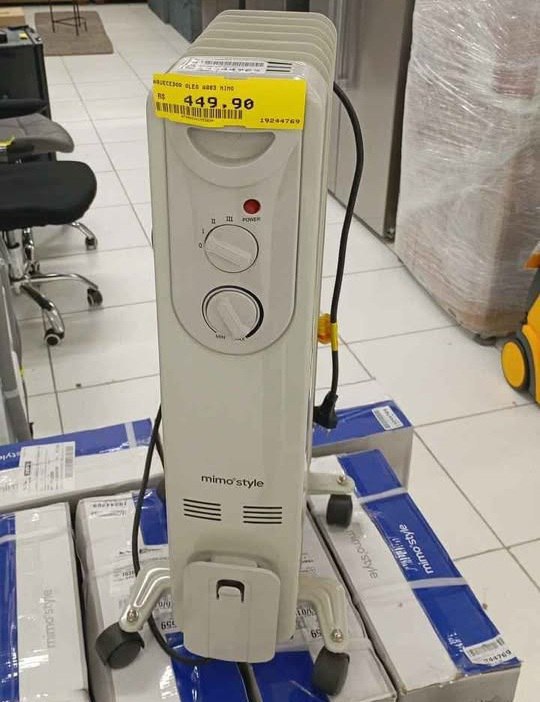 Aquecedor Elétrico á Óleo Smart Plus Mimo Style 3 Temperaturas 1500W - 110v