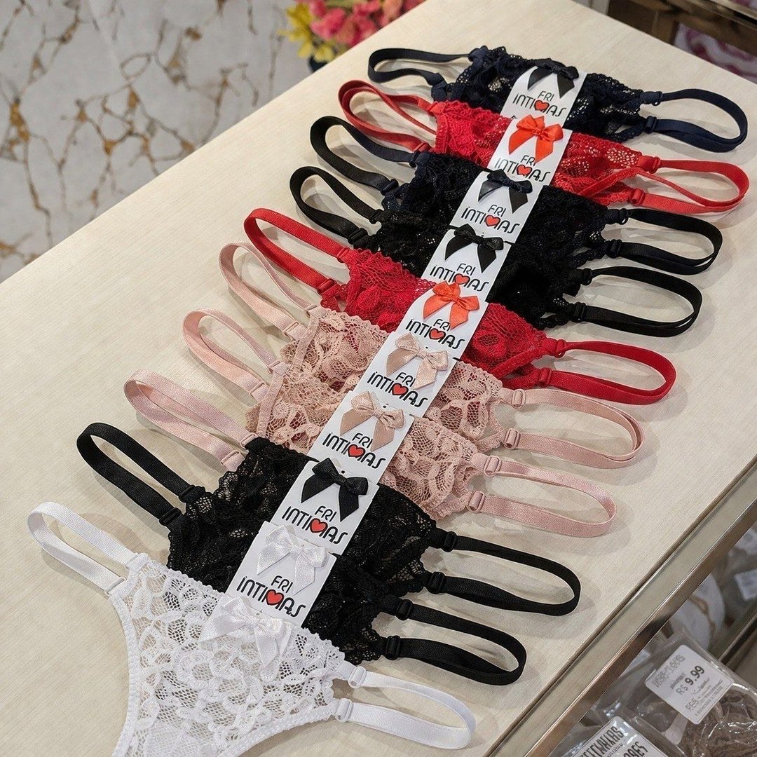 Kit 10 Calcinhas De Renda Tanga Fio Lingerie Calcinha