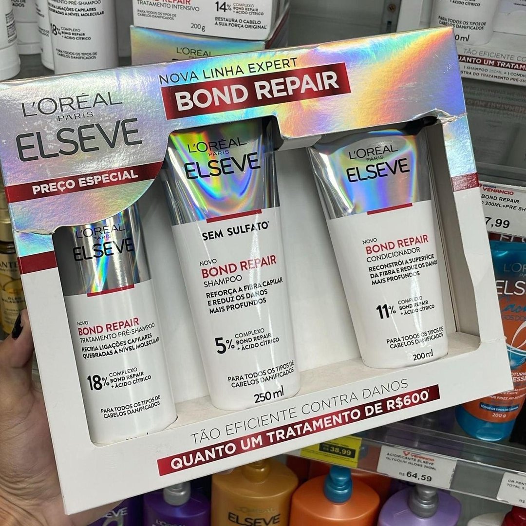 L'Oréal Paris Elseve Bond Repair Kit Tratamento Completo Reparação Molecular com Ácido Cít...