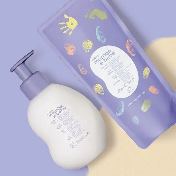 Kit Sabonete Líquido Relaxante Mamãe e Bebê com Refil 2 un de 200 ml