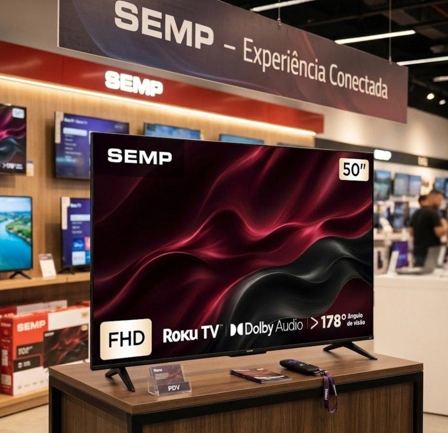 Smart Tv 50" Semp Led Full Hd S42r Roku Tv Wi-Fi Sistema Roku TV Dolby Audio