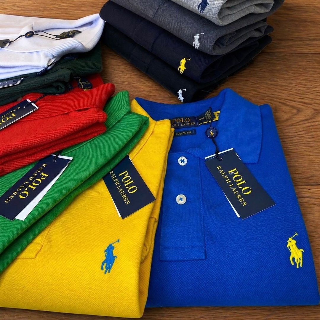 Camisa Polo Masculina Logo Camiseta Piquet Gola Americana