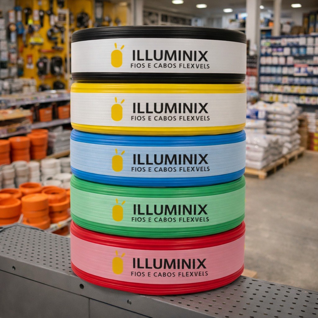 Cabo Flexivel 6mm Rolo Com 100 Metros 750v Fio Unipolar - 5 cores