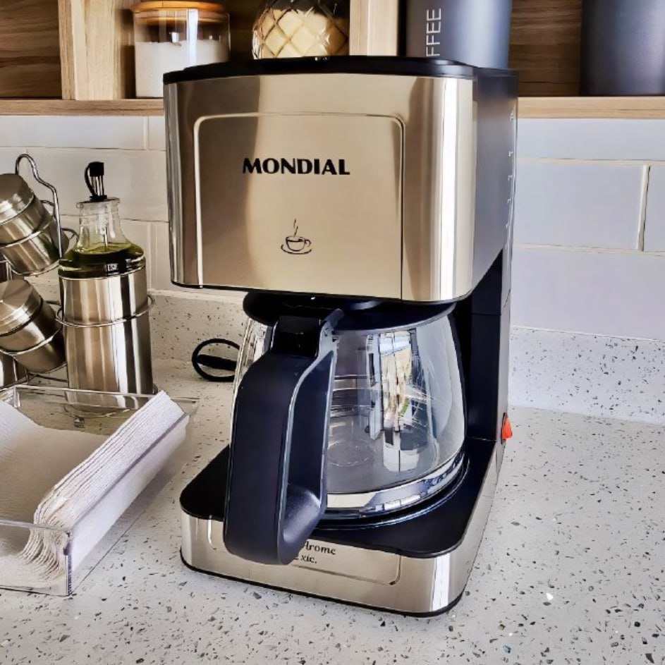 MONDIAL Cafeteira Elétrica Dolce Arome, 220V, 550W, Preto/Inox - C-43-20X-SI
