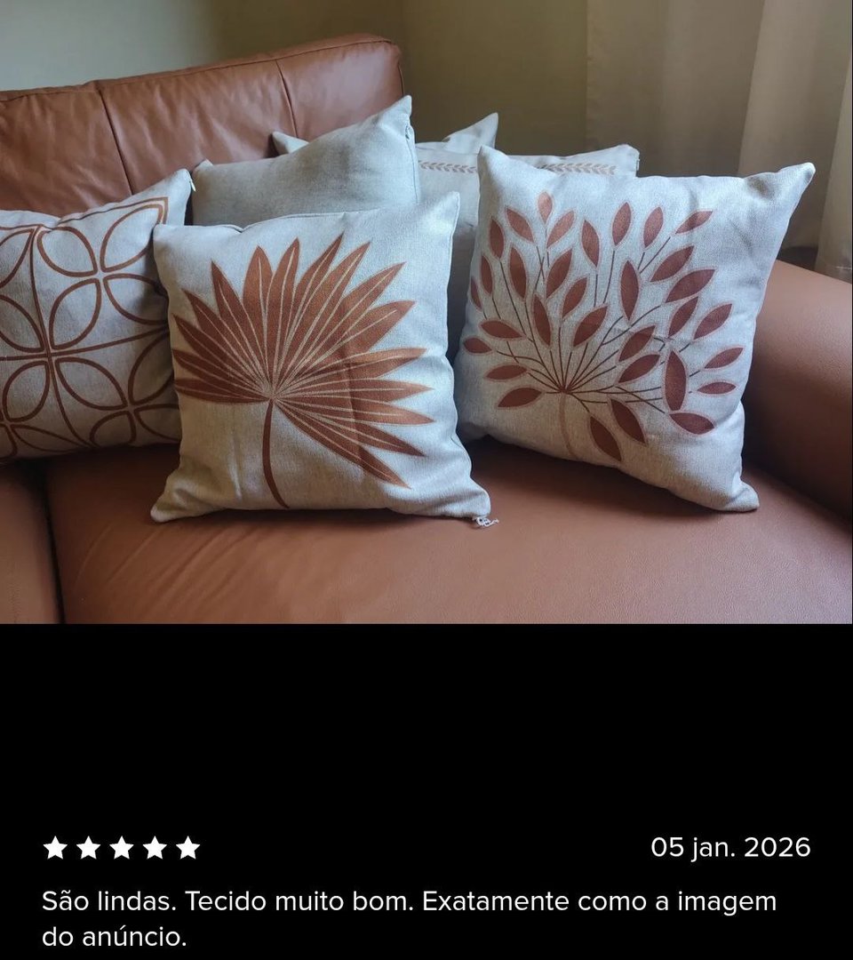 Kit Capa De Almofada Linho Estampa Moderna Tendencia 4 Und
