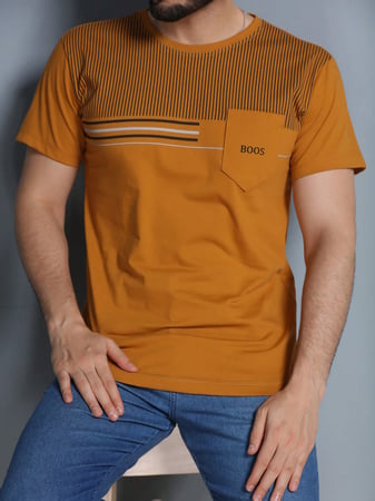 Camiseta Masculina Gola Careca Com bolso