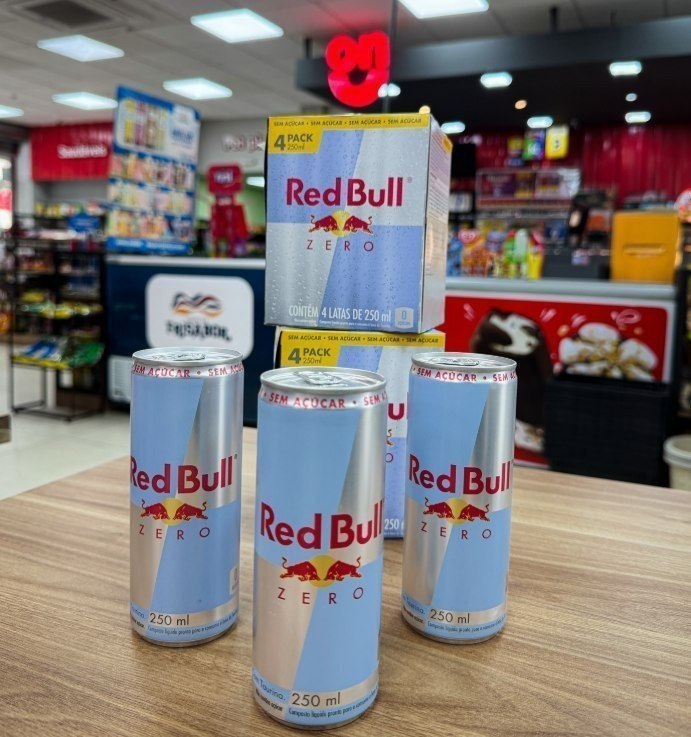Pack de 4 Latas Red Bull Energético, Sem Açúcar, 250ml