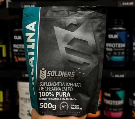 Creatina Monohidratada 500g Soldiers Nutrition Sabor Natural