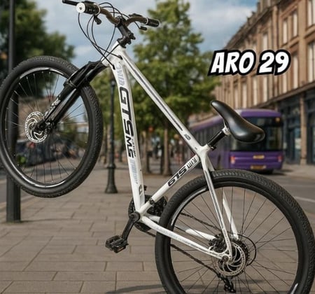 Bicicleta Mountain Bike Gts Pro M5 Techs 29 Aro 29 Tamanho Do Quadro 15  - Branco