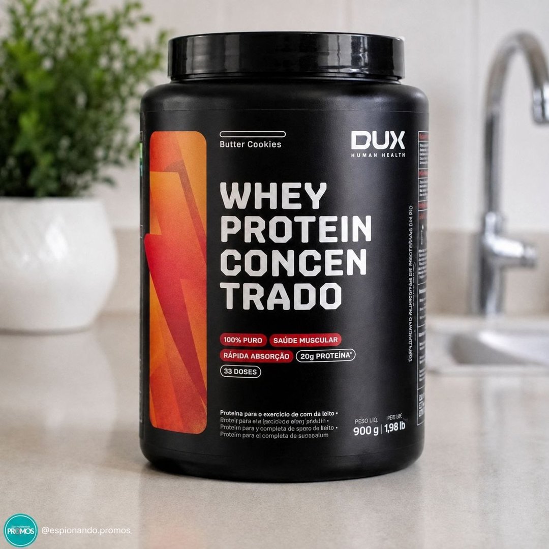 Dux Whey Protein Concentrado 900g - Butter Cookies